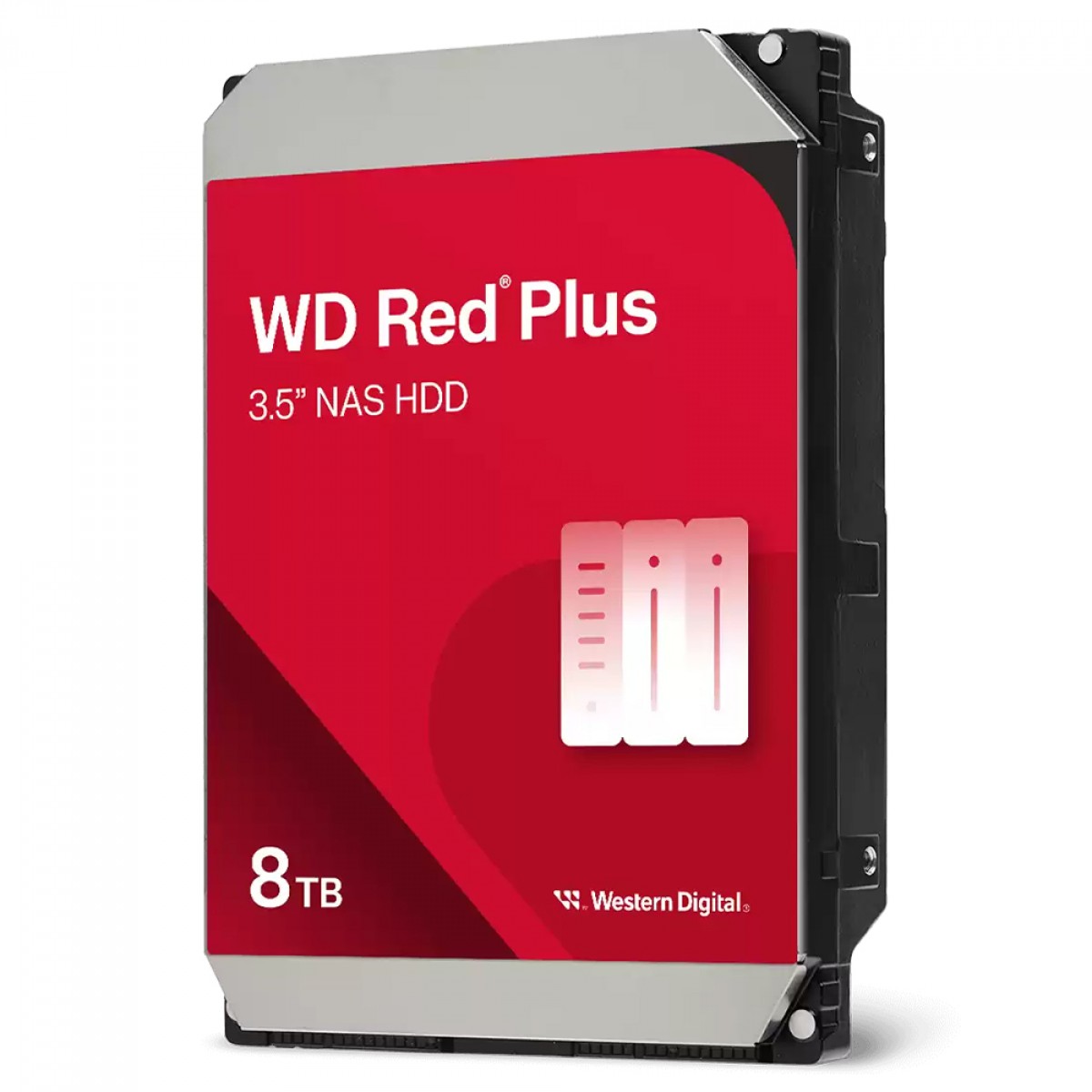 HD WD Red Plus, 8TB, SATA, 5640RPM, 256MB, NAS, 3.5, Para Servidor, WD80EFPX