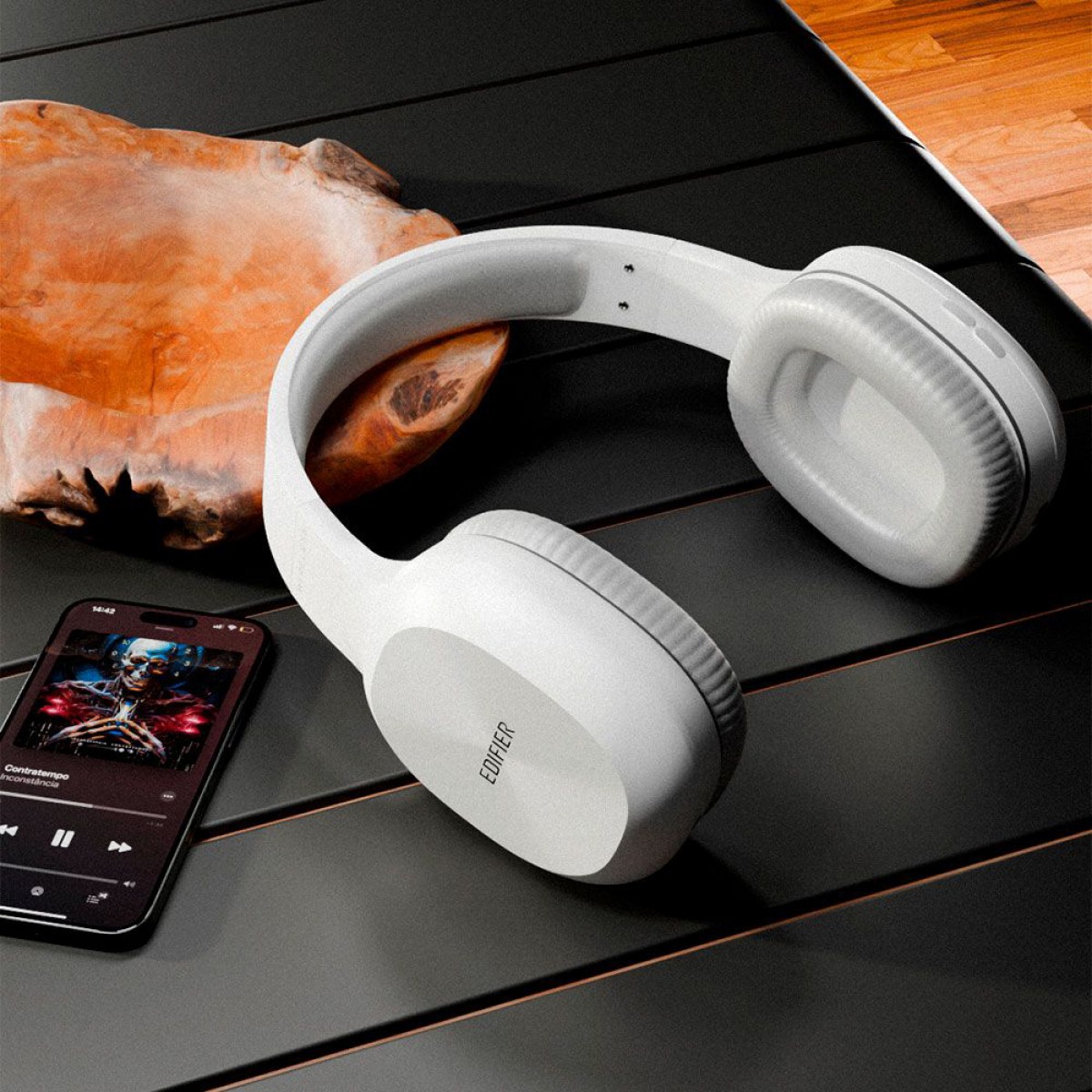 Headphone Edifier W800BT Plus, Bluetooth, Drivers de 40mm, Branco