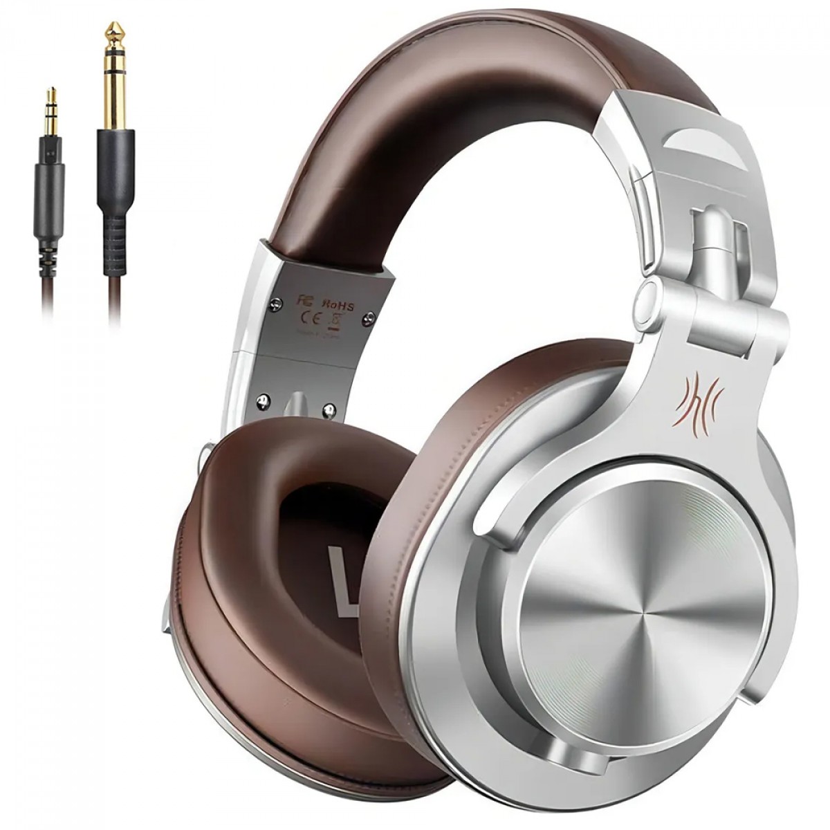 Headphone Profissional OneOdio Fusion A71, Drivers De 40mm, 3.5mm/6.3mm, Cinza e Marrom