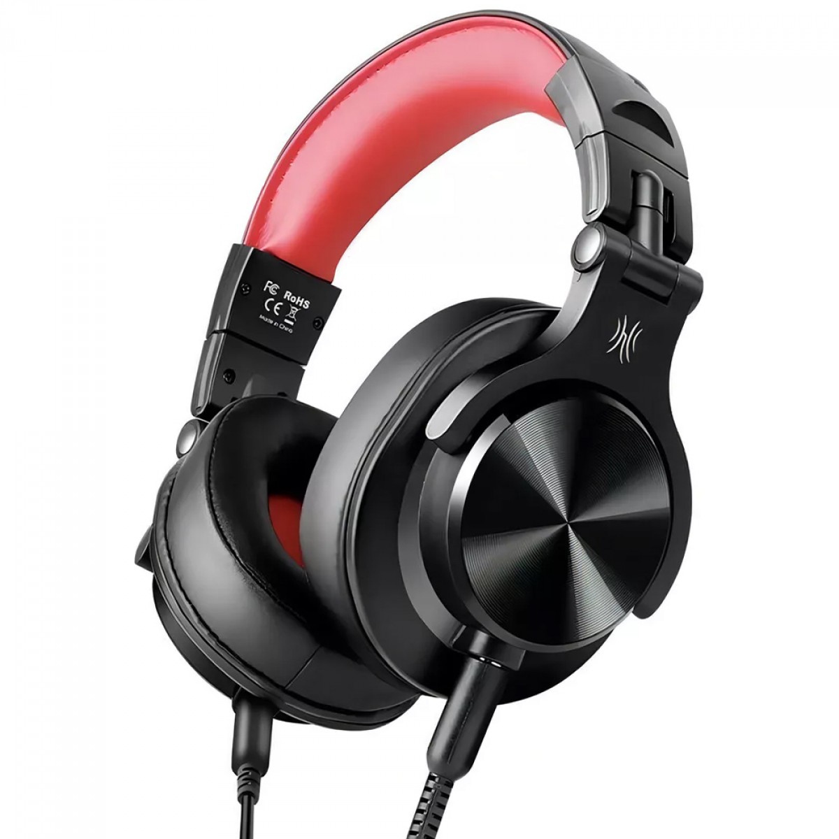 Headphone Profissional OneOdio Fusion A71, Drivers De 40mm, 3.5mm/6.3mm, Preto e Vermelho