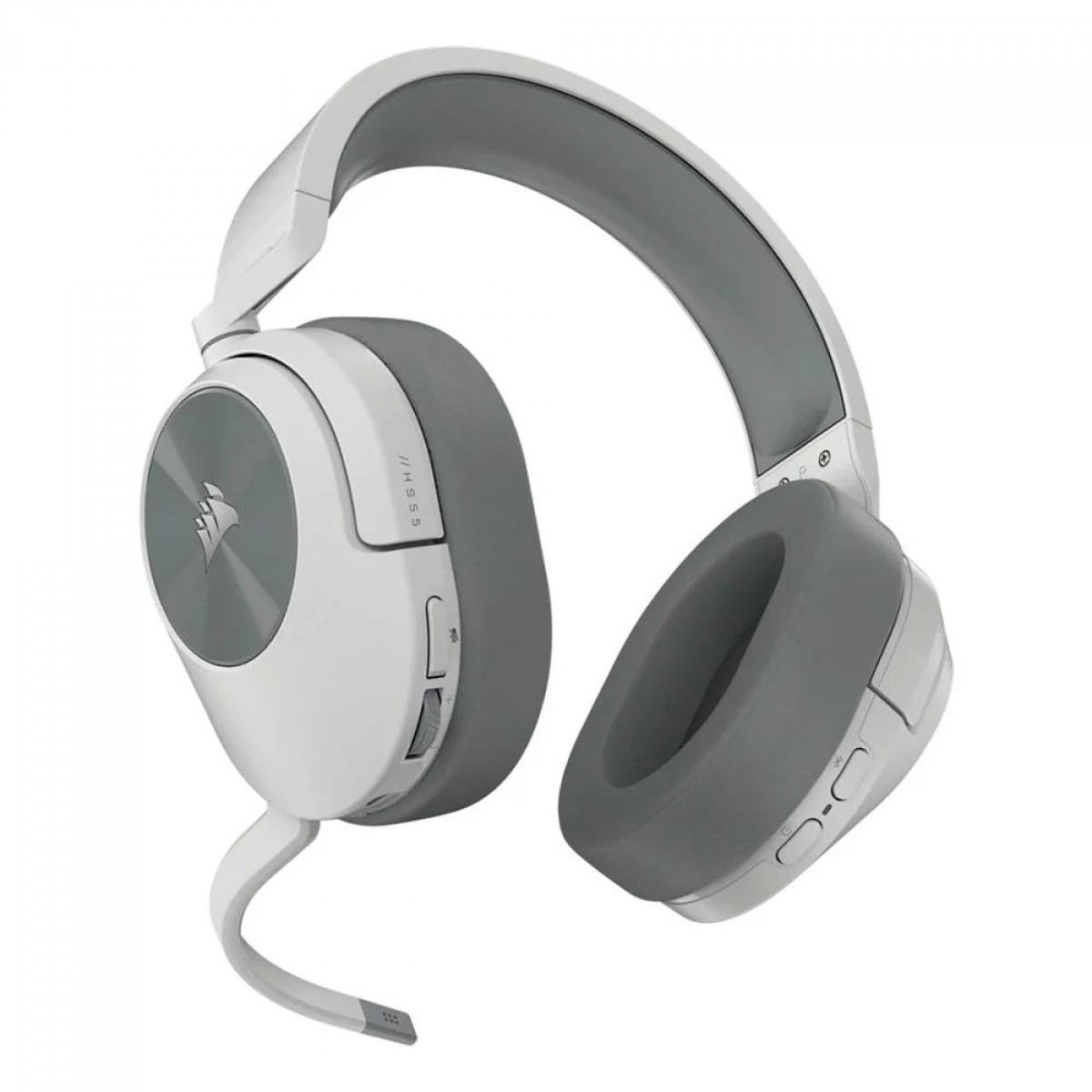Headset Gamer Corsair HS55 Wireless, Bluetooth, Drivers de 50mm, 7.1 Surround, Branco, CA-9011281-NA