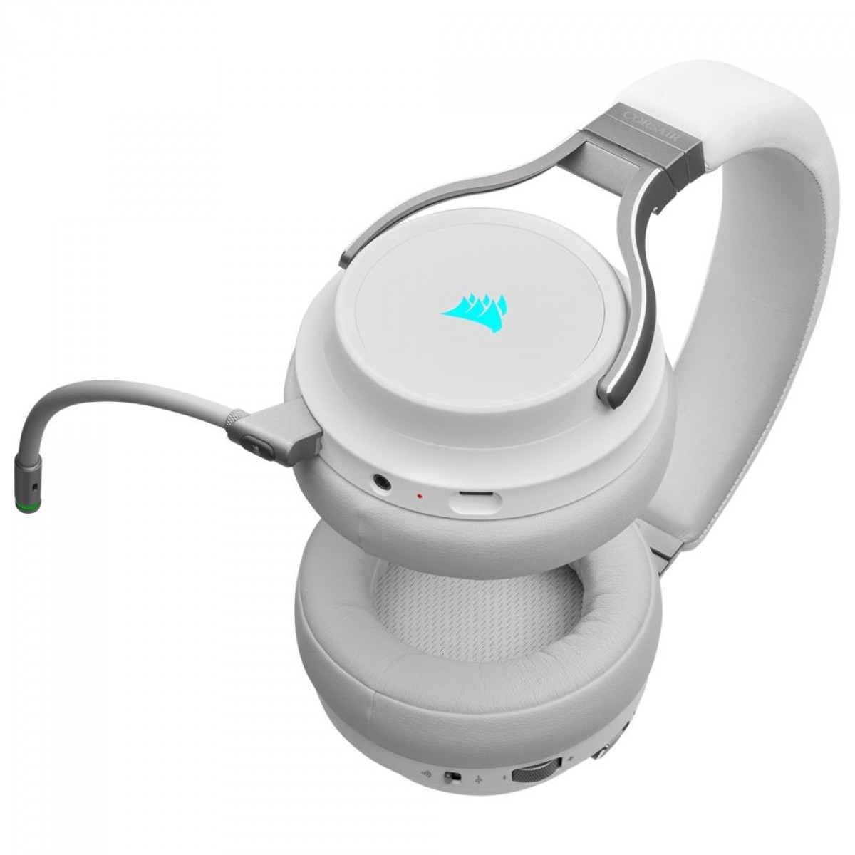 Headset Gamer Corsair Virtuoso RGB Wireless, Sem fio/USB/3.5mm, Múltiplas Plataformas, White, CA-9011186-NA