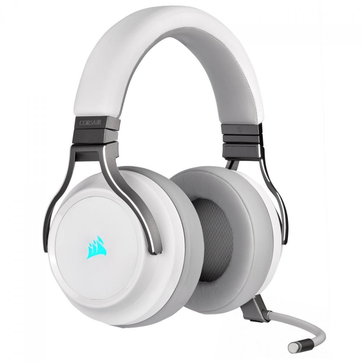Headset Gamer Corsair Virtuoso RGB Wireless, Sem fio/USB/3.5mm, Múltiplas Plataformas, White, CA-9011186-NA