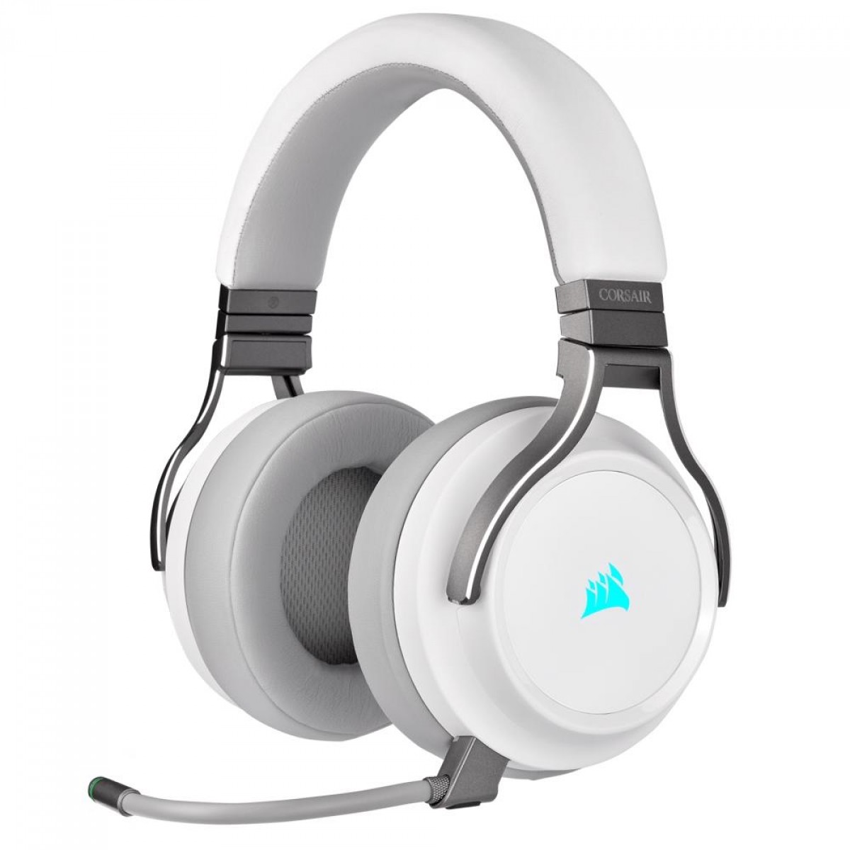 Headset Gamer Corsair Virtuoso RGB Wireless, Sem fio/USB/3.5mm, Múltiplas Plataformas, White, CA-9011186-NA