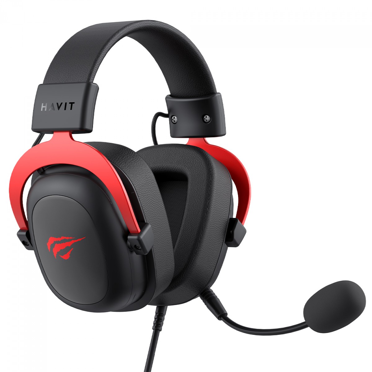 Headset Gamer Havit, 3.5mm, Drivers de 53mm, Múltiplas Plataformas, Black/Red, HV-H2002D