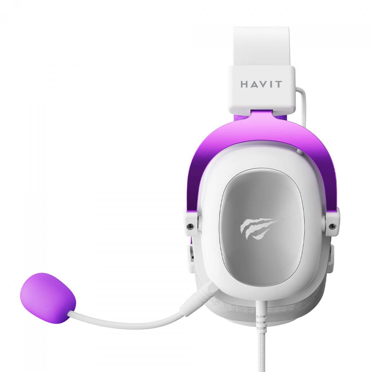 Headset Gamer Havit, 3.5mm, Drivers de 53mm, Múltiplas Plataformas, White/Purple, HV-H2002D