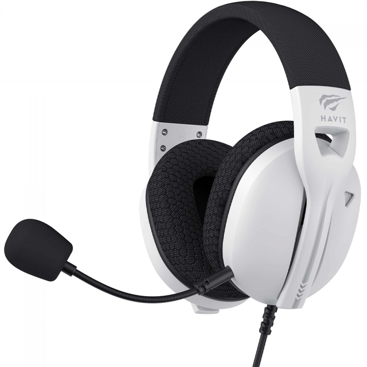 Headset Gamer Havit Fuxi-H5d White, 3.5mm, Drivers de 50mm, Branco