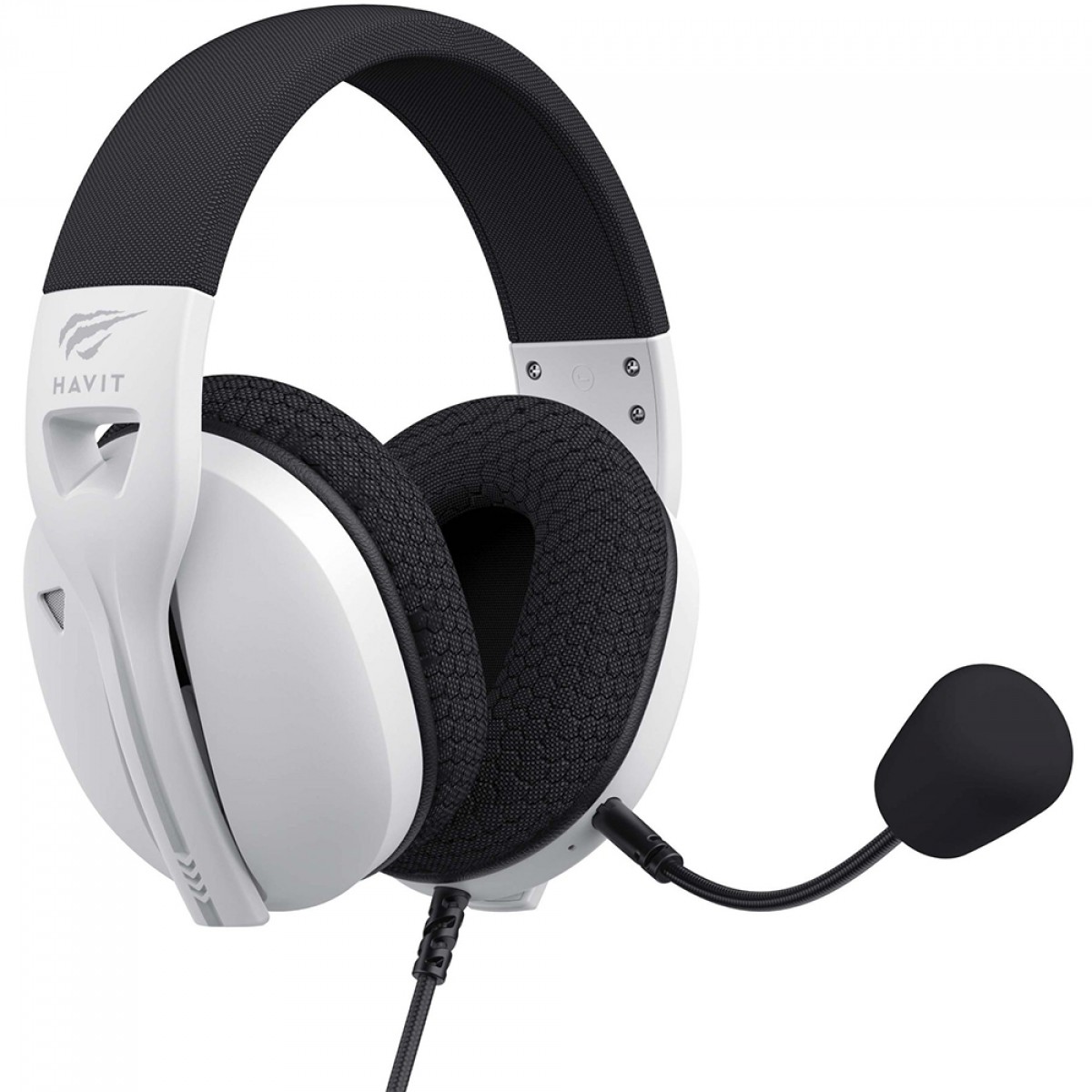 Headset Gamer Havit Fuxi-H5d White, 3.5mm, Drivers de 50mm, Branco