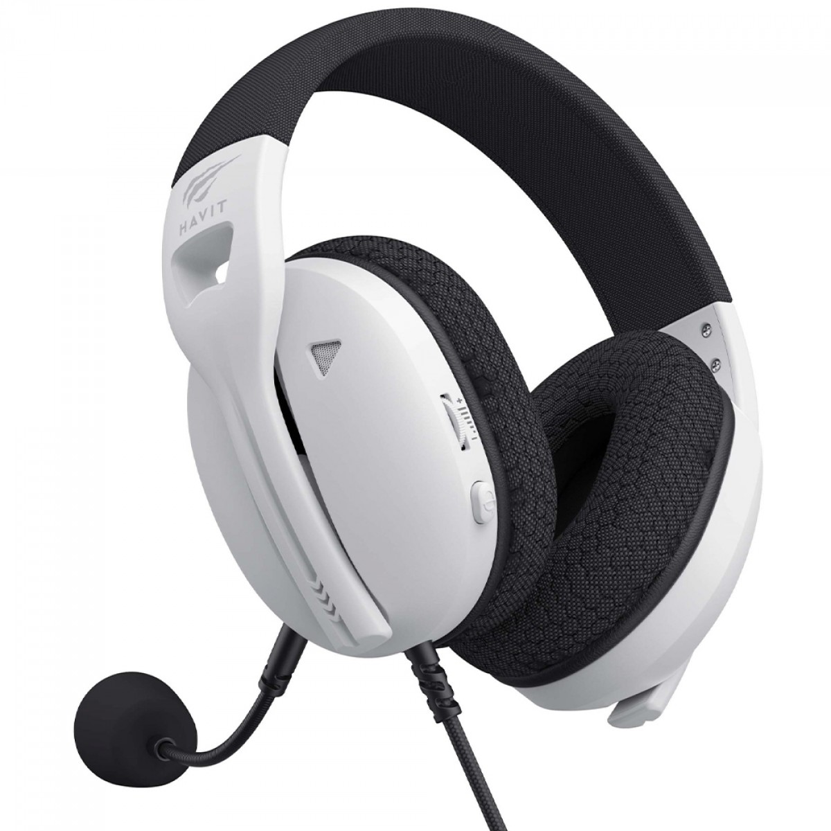 Headset Gamer Havit Fuxi-H5d White, 3.5mm, Drivers de 50mm, Branco