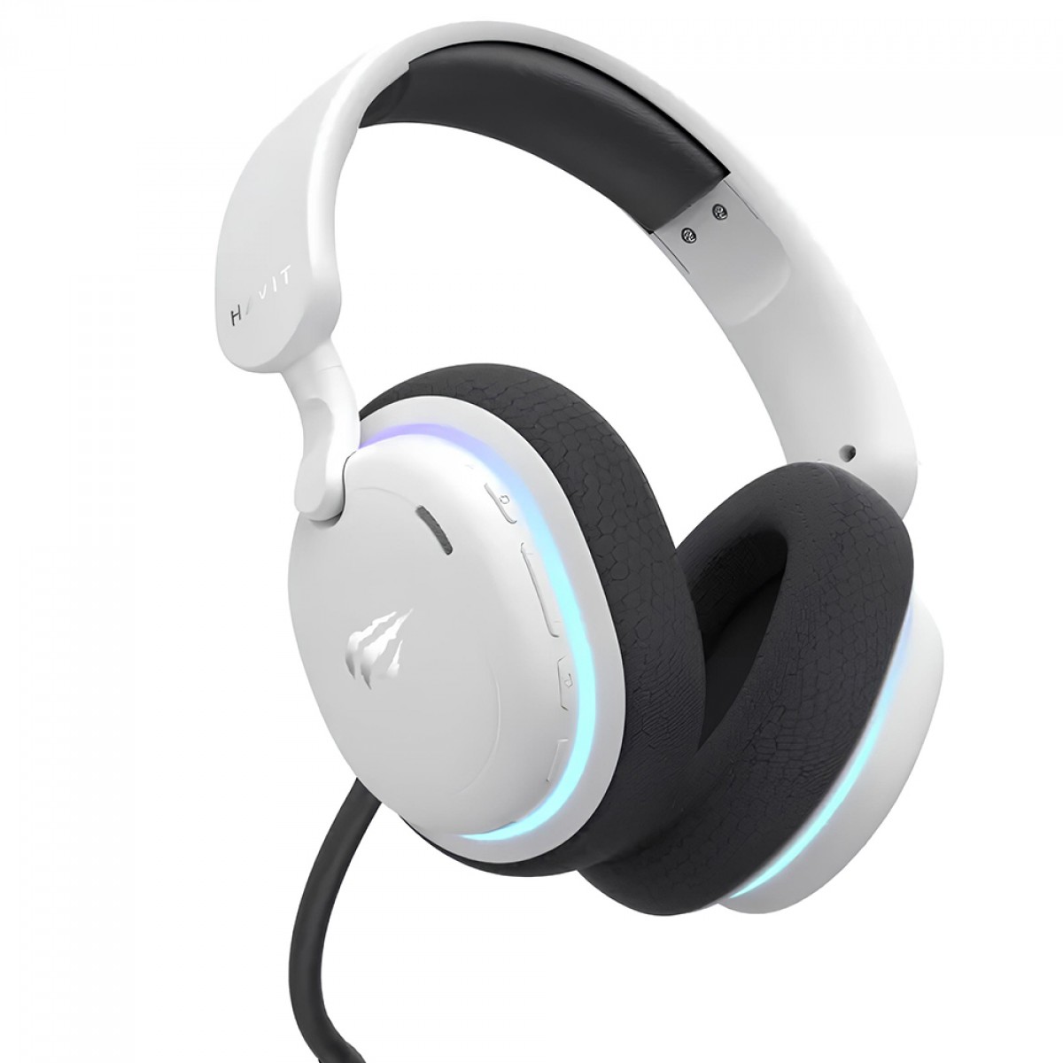Headset Gamer Havit Fuxi-H7, Wireless, Bluetooth, RGB, Drivers de 40mm, Branco