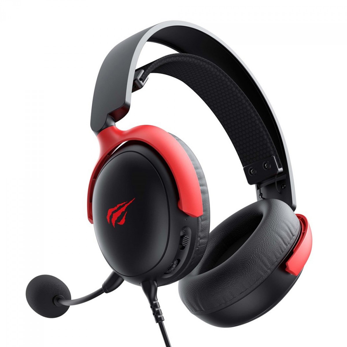 Headset Gamer Havit Gamenote H2015F, 3.5mm, Drivers de 53mm, Preto/Vermelho