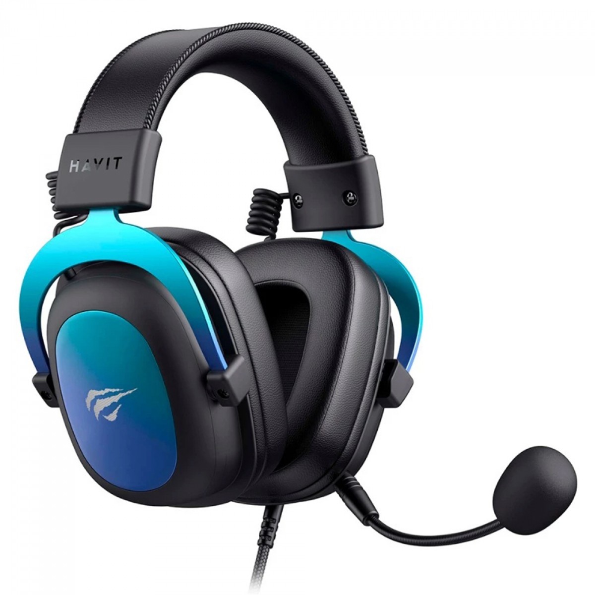 Headset Gamer Havit Gamenote, USB 7.1, Drivers de 53mm, Múltiplas Plataformas, Black/Blue, HV-H2002C PRO