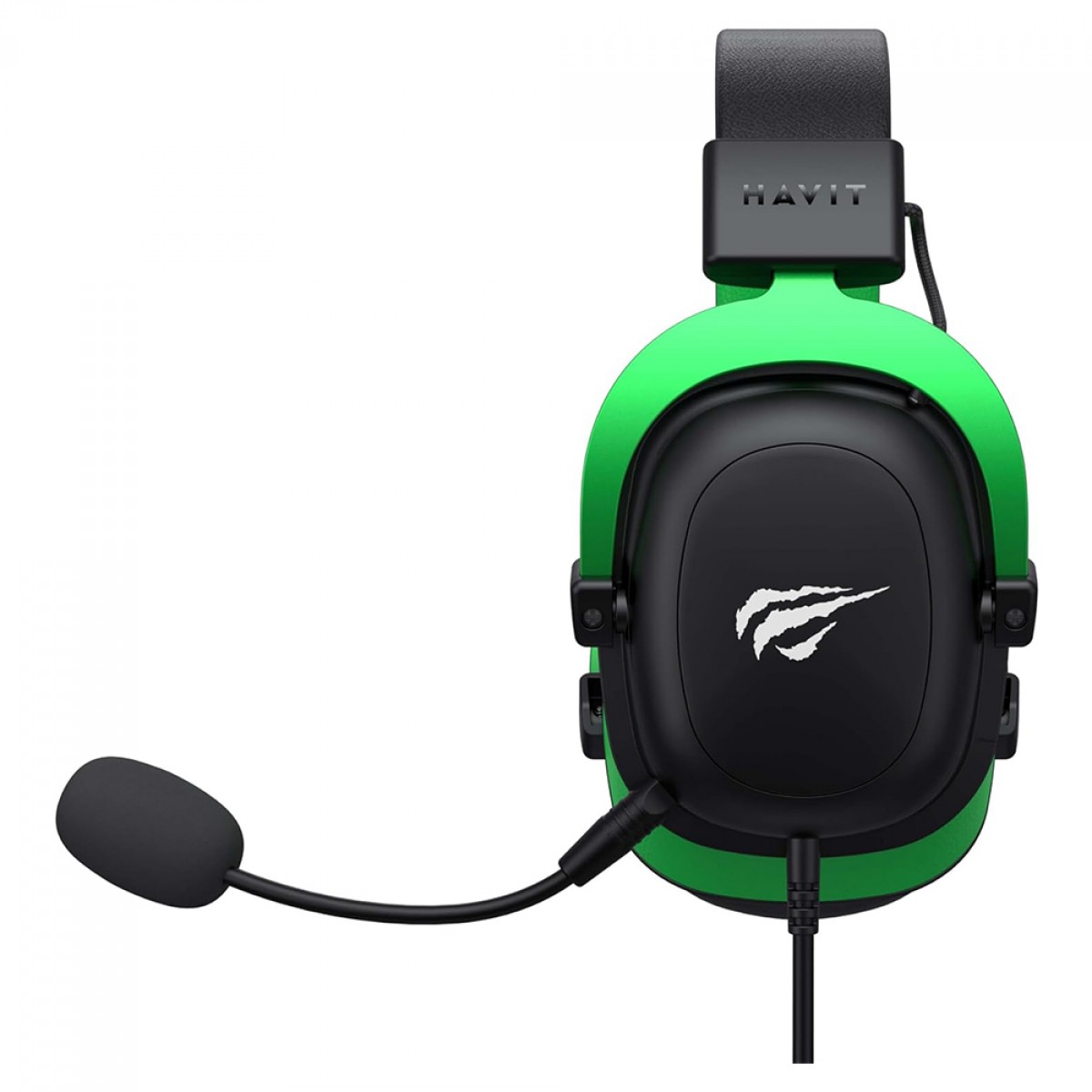 Headset Gamer Havit H2002D, 3.5mm, Drivers de 53mm, Múltiplas Plataformas, Black/Green, HVGMH-H2002D-BN