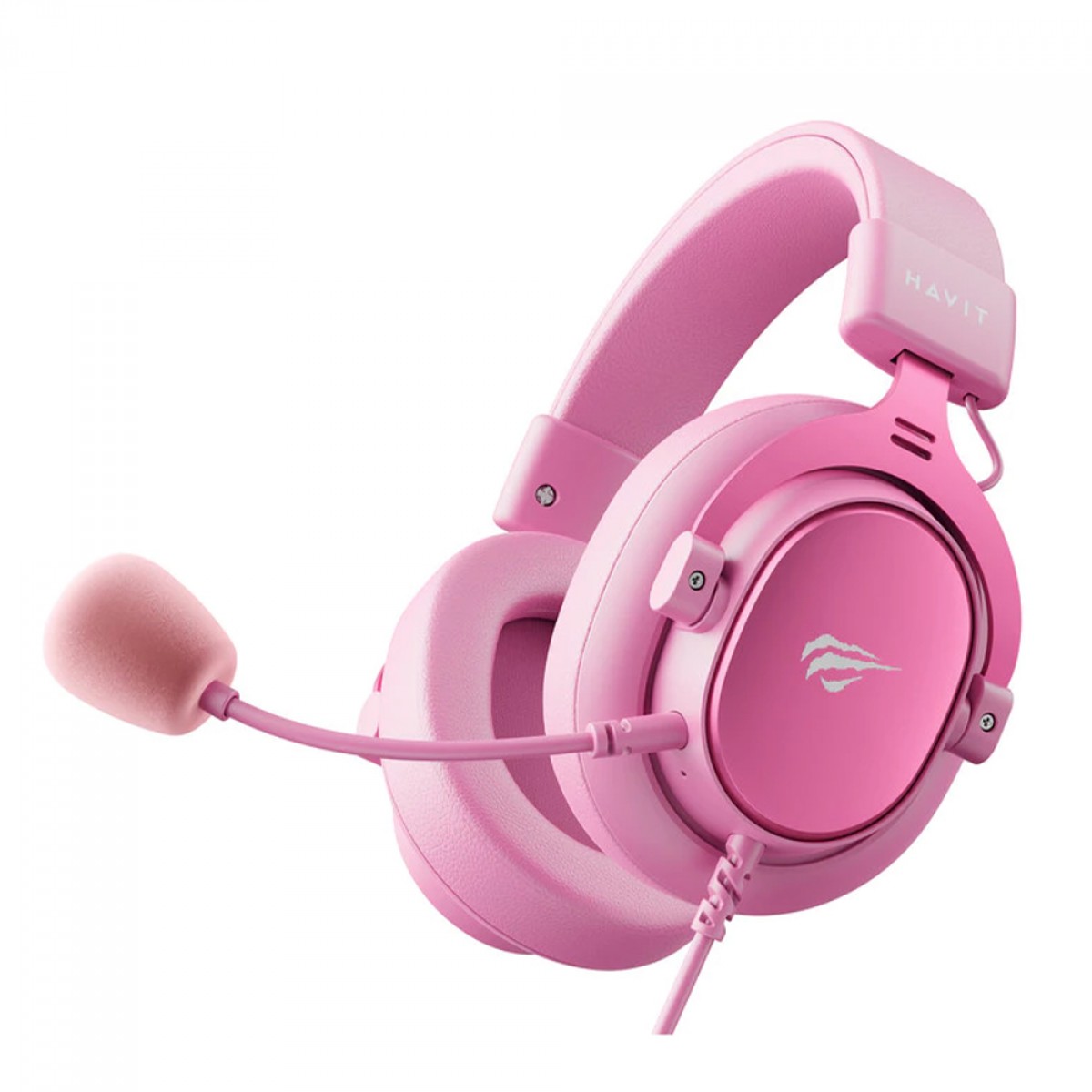 Headset Gamer Havit H2015SE, 3.5mm, Drivers de 53mm, Rosa