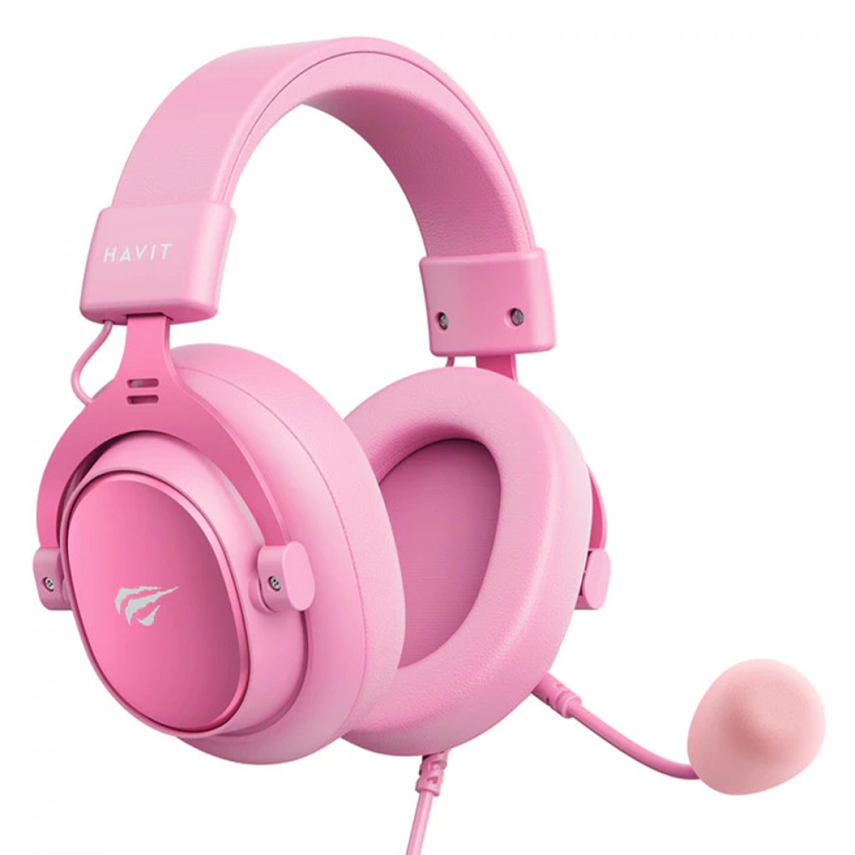Headset Gamer Havit H2015SE, 3.5mm, Drivers de 53mm, Rosa