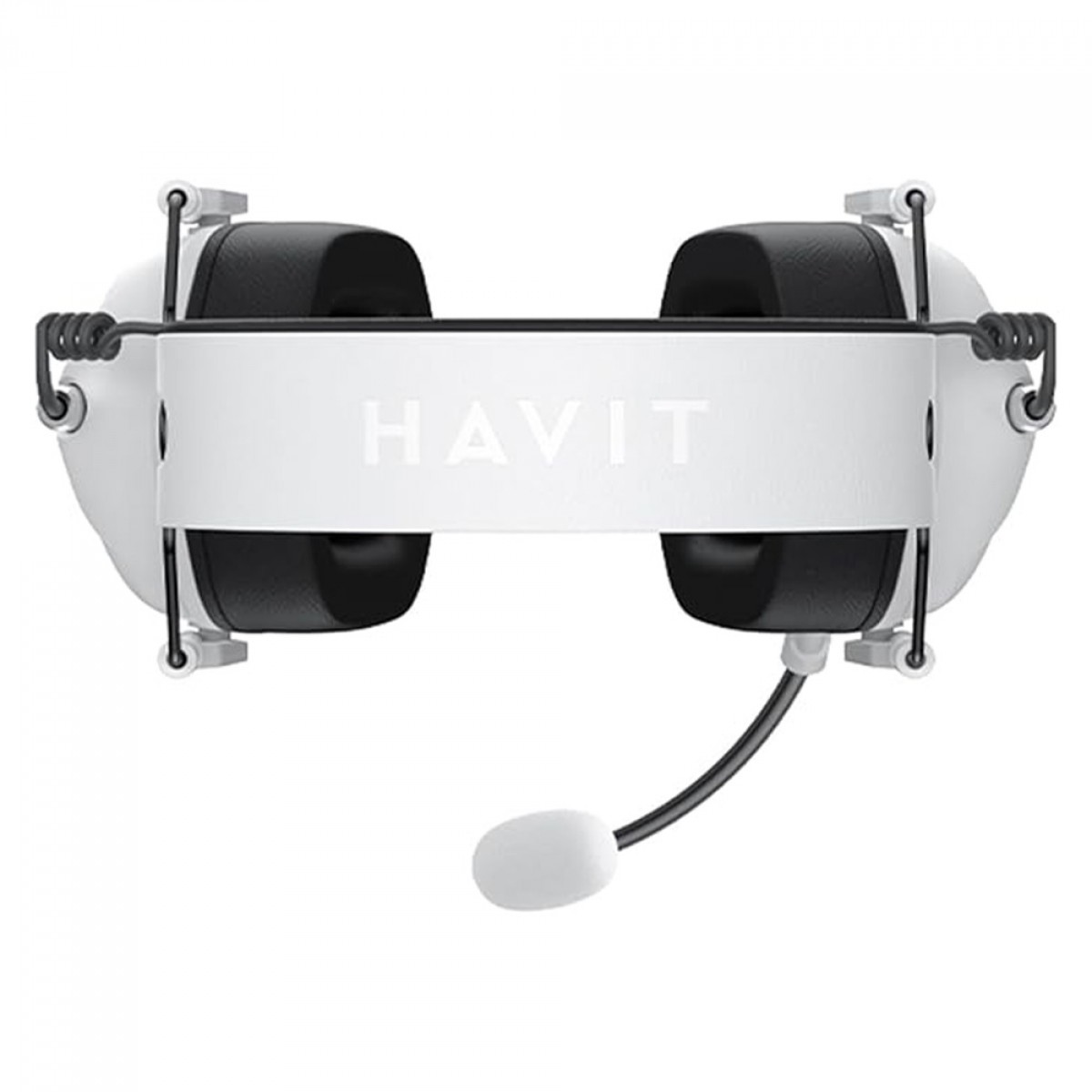 Headset Gamer Havit H2033D, 3.5mm, Drivers de 50mm, Branco e Preto, H2033D-WHT