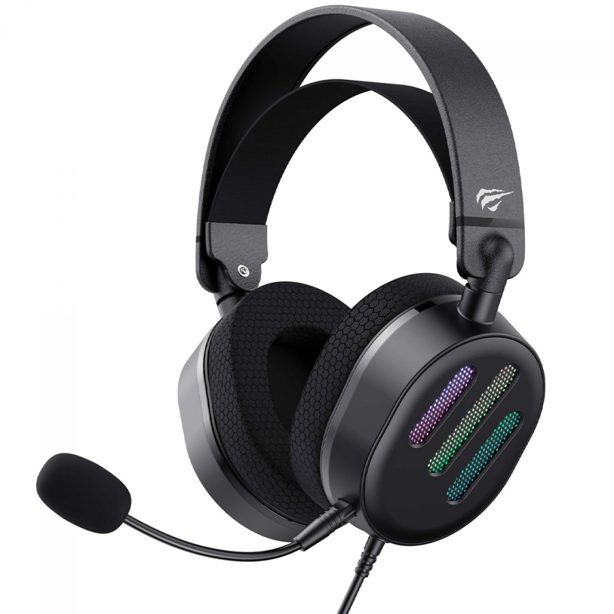 Headset Gamer Havit H2038U Black, USB, RGB, Drivers de 50mm, 7.1 Virtual Surround, Múltiplas Plataformas, Preto