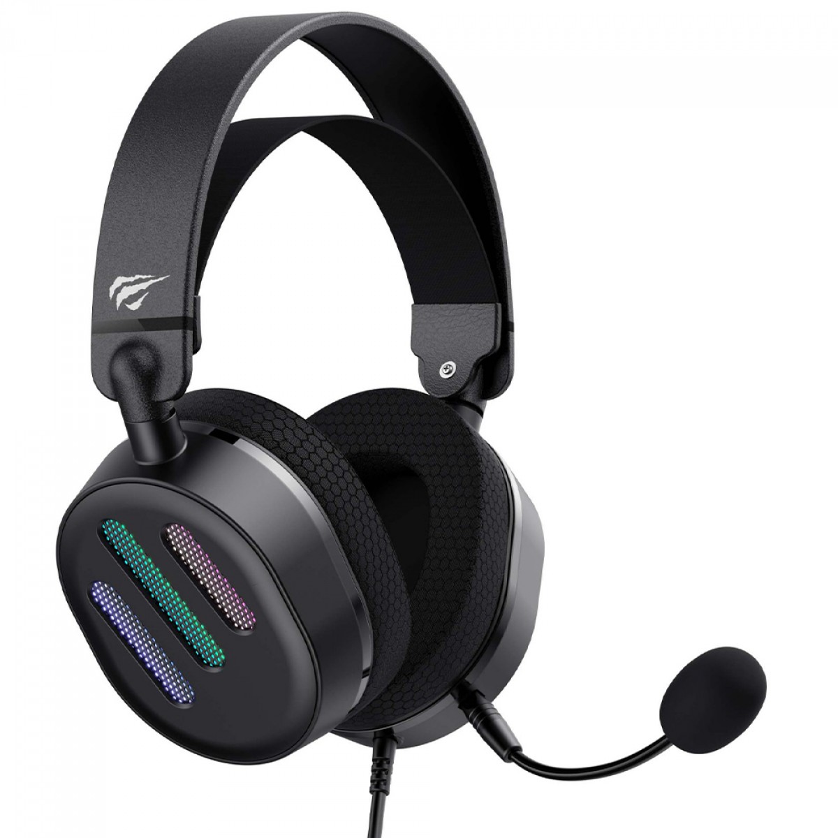 Headset Gamer Havit H2038U Black, USB, RGB, Drivers de 50mm, 7.1 Virtual Surround, Múltiplas Plataformas, Preto