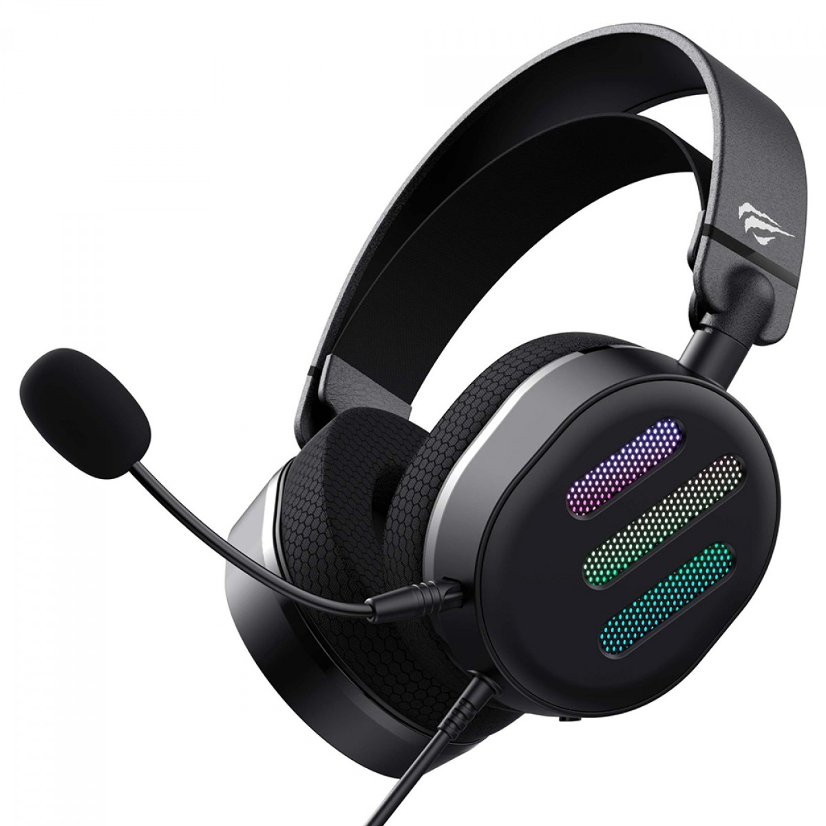 Headset Gamer Havit H2038U Black, USB, RGB, Drivers de 50mm, 7.1 Virtual Surround, Múltiplas Plataformas, Preto