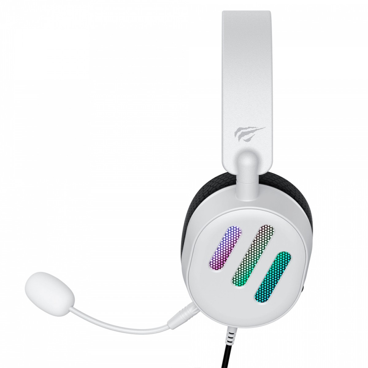 Headset Gamer Havit USB 7.1 H2038U, RGB, Surround 7.1, Drivers de 50mm, Branco, HVGMH-H2038U-WB