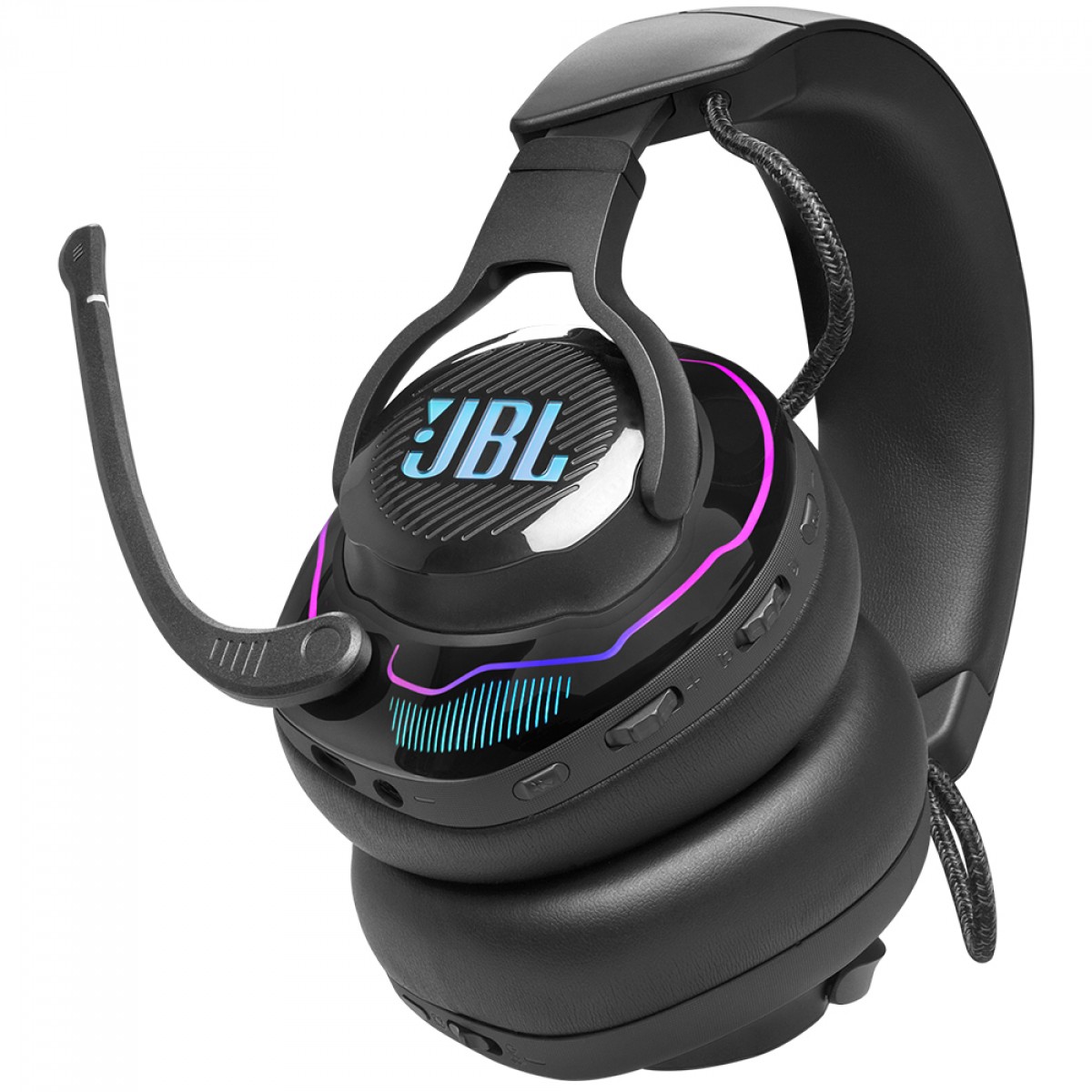 Headset Gamer JBL Quantum 910, Wireless, RGB, Drivers de 50mm, Cancelamento de Ruído, Preto, JBLQ910WLBLK