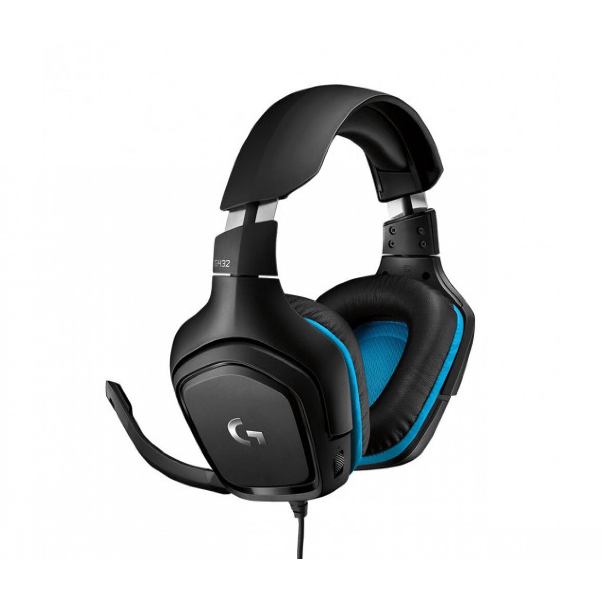 Headset Gamer Logitech G432, 7.1 Surround, Black/Blue, 981-000769