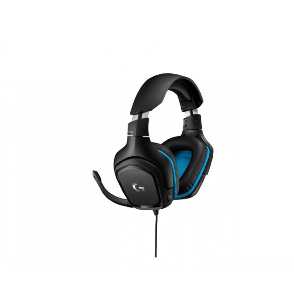 Headset Gamer Logitech G432, 7.1 Surround, Black/Blue, 981-000769