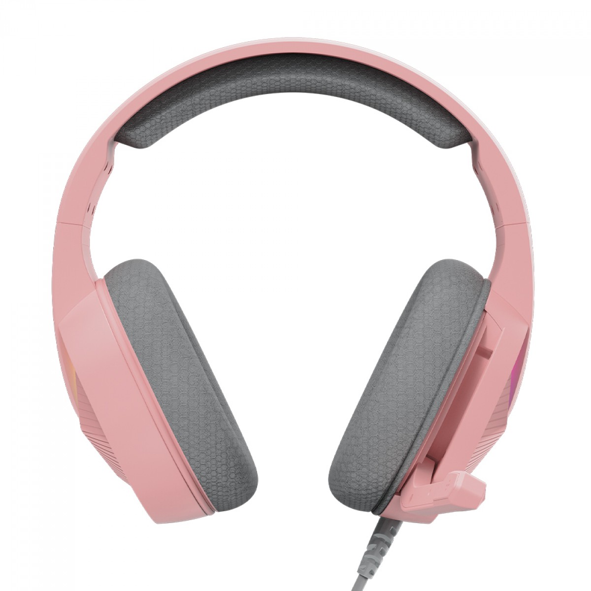 Headset Gamer Marvo, RGB, USB, Drivers de 50mm, Pink, H8618 PK