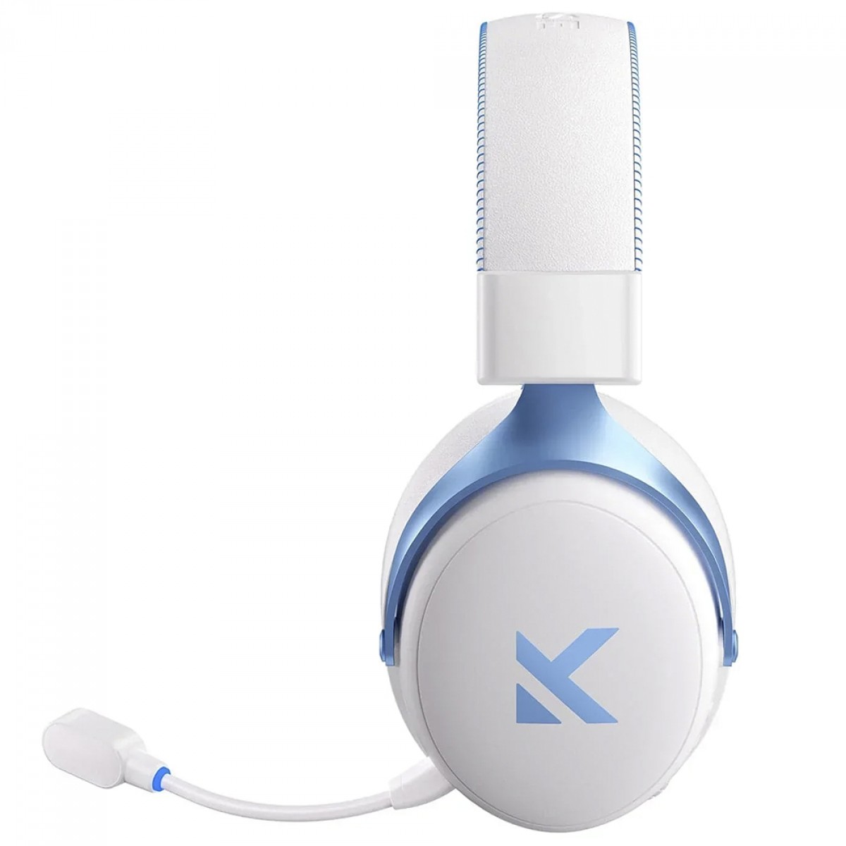 Headset Gamer MCHOSE V9 Pro, Wireless, Bluetooth, Drivers de 53mm, Surround 7.1, Branco e Azul, HW-V9-3