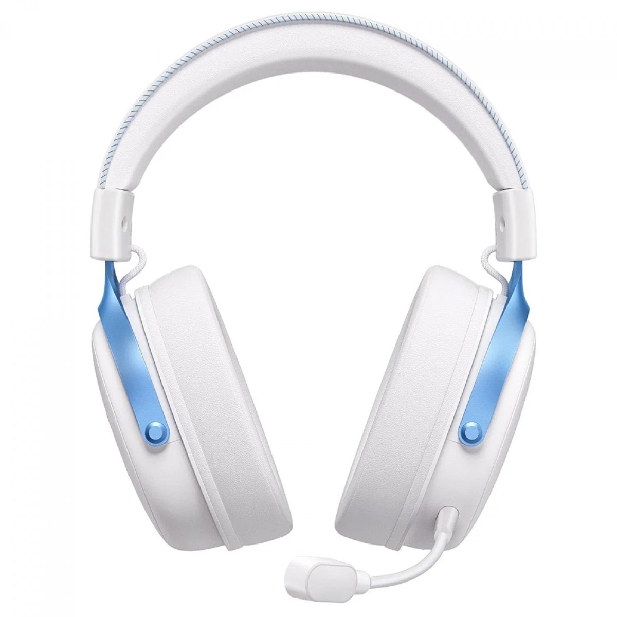 Headset Gamer MCHOSE V9 Pro, Wireless, Bluetooth, Drivers de 53mm, Surround 7.1, Branco e Azul, HW-V9-3