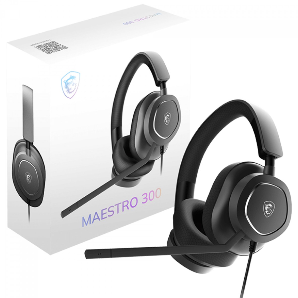 Headset Gamer MSI Maestro 300, USB, Drivers de 40mm, Preto