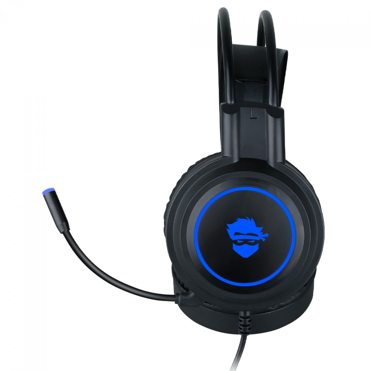 Headset Gamer Ninja Shadow, 3.5mm + USB, PC, Rainbow, Drivers 50mm, Black, GN-H02