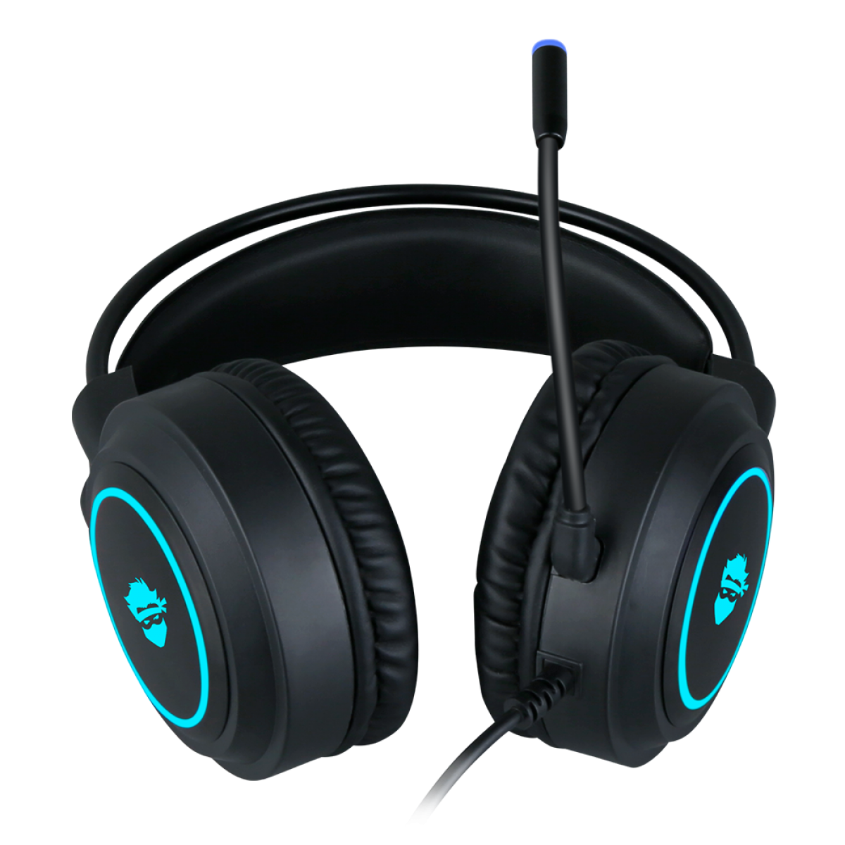 Headset Gamer Ninja Shadow, 3.5mm + USB, PC, Rainbow, Drivers 50mm, Black, GN-H02