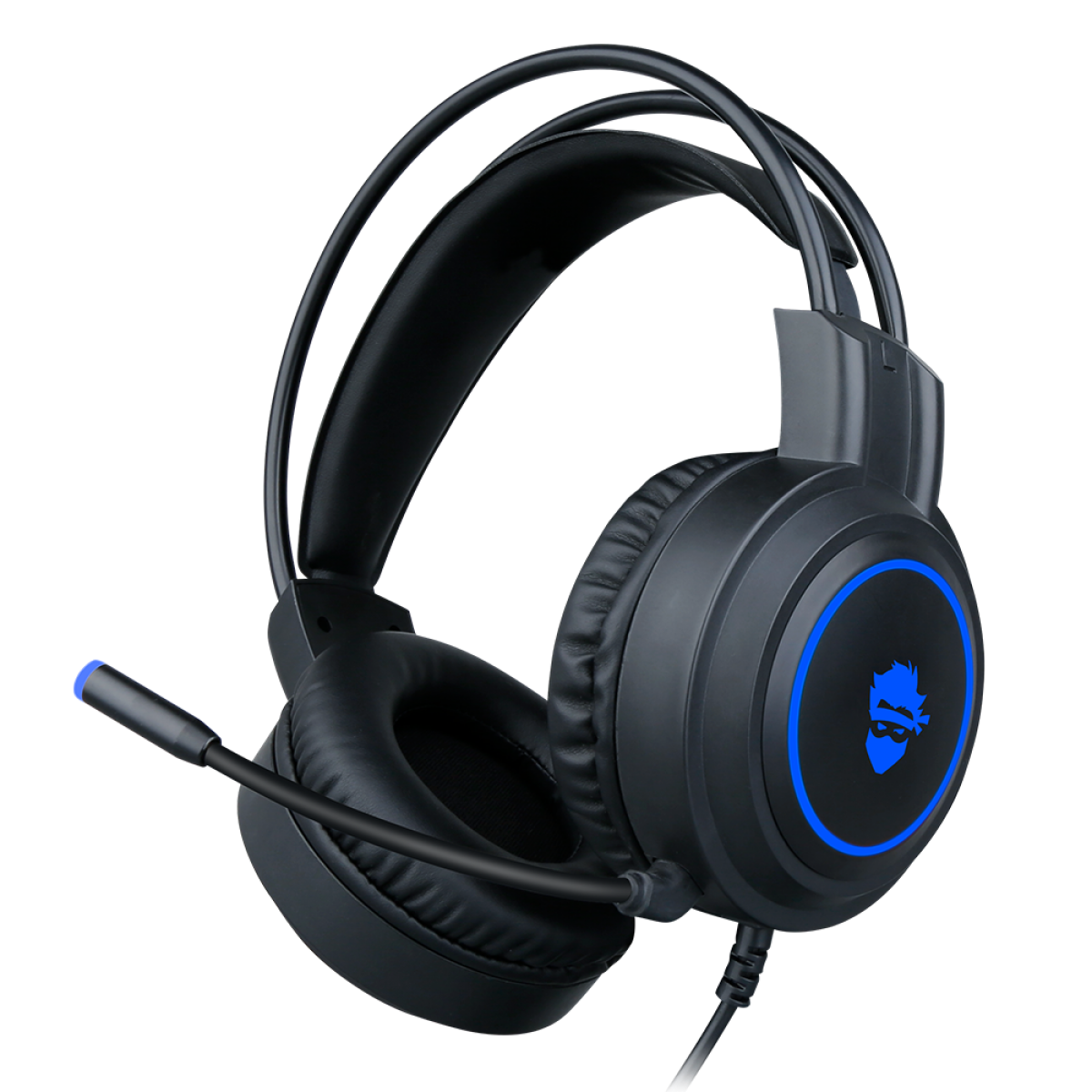 Headset Gamer Ninja Shadow, 3.5mm + USB, PC, Rainbow, Drivers 50mm, Black, GN-H02