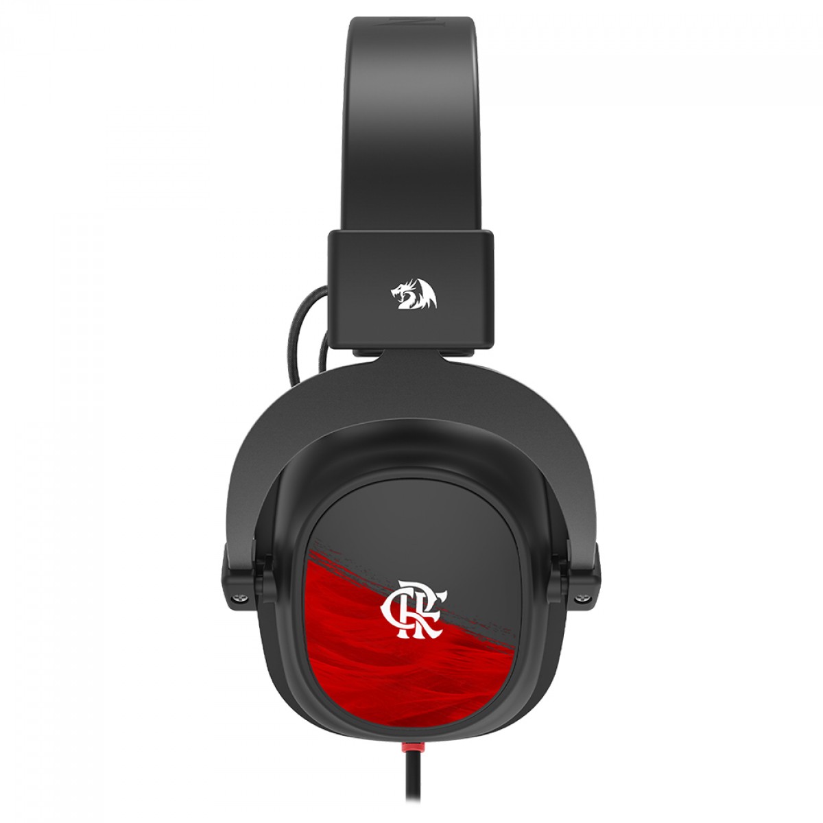 Headset Gamer Redragon Flamengo Vulture, Drivers de 53mm, 3.5mm, Múltiplas Plataformas, Microfone removível, Preto e Vermelho, FL530