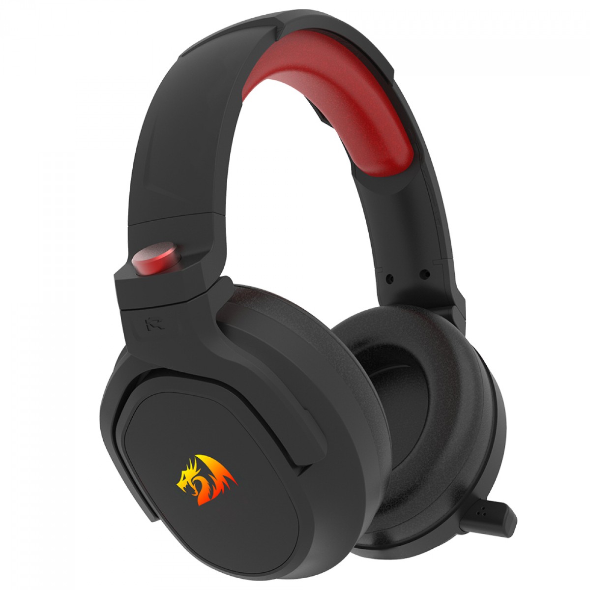 Headset Gamer Redragon Nomen Pro, RGB, Wireless/Bluetooth, Surround 7.1 Virtual, Drivers de 50mm, Preto, H838-PRO