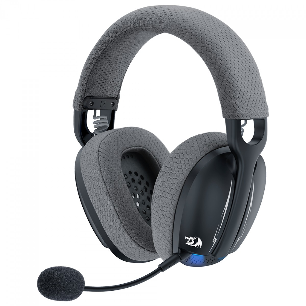 Headset Gamer Redragon Skuld Pro, USB, Drivers de 40mm, Led Azul, Preto, H878BG