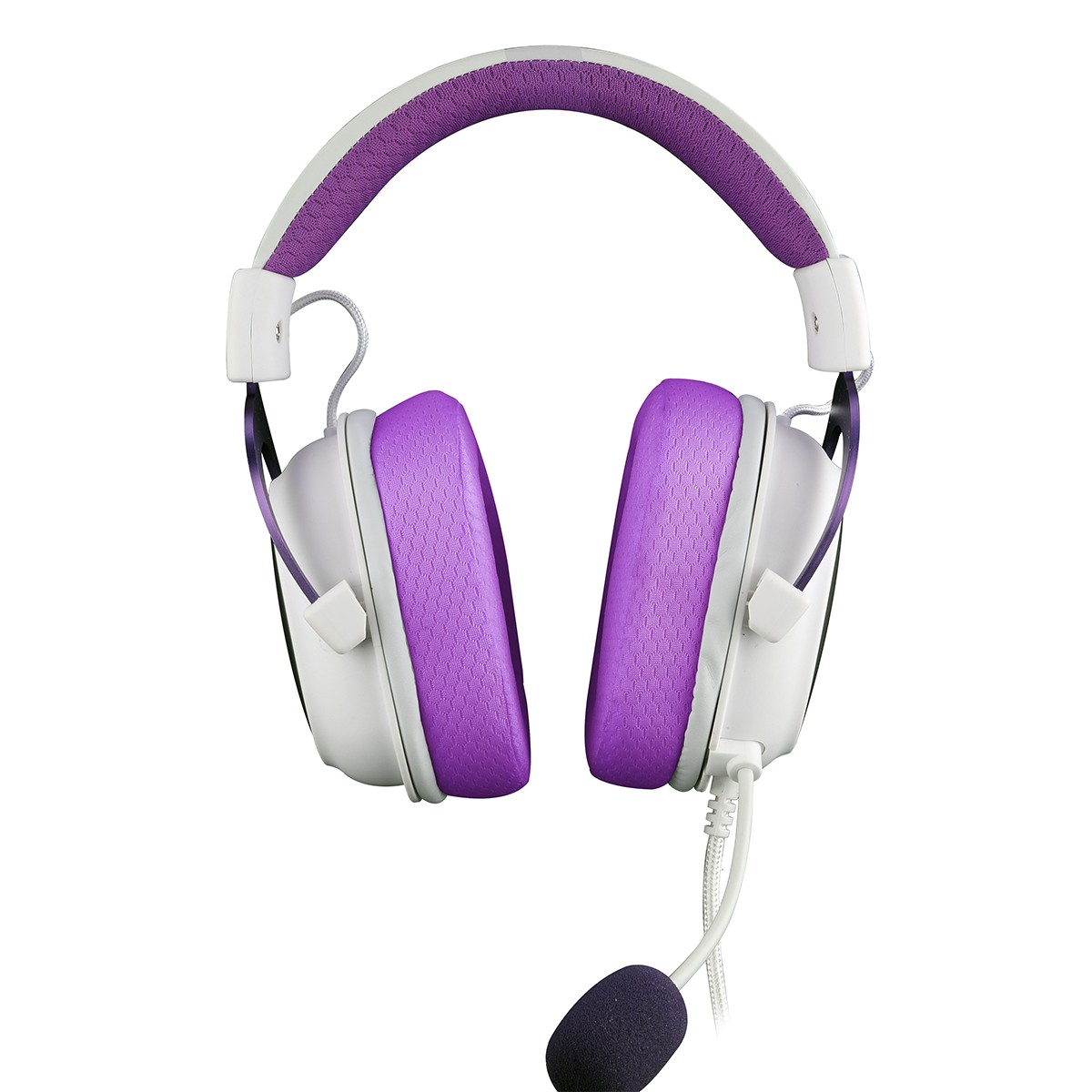 Headset Gamer Redragon Zeus X, USB, Surround 7.1, RGB, White/Purple, H510WP-RGB