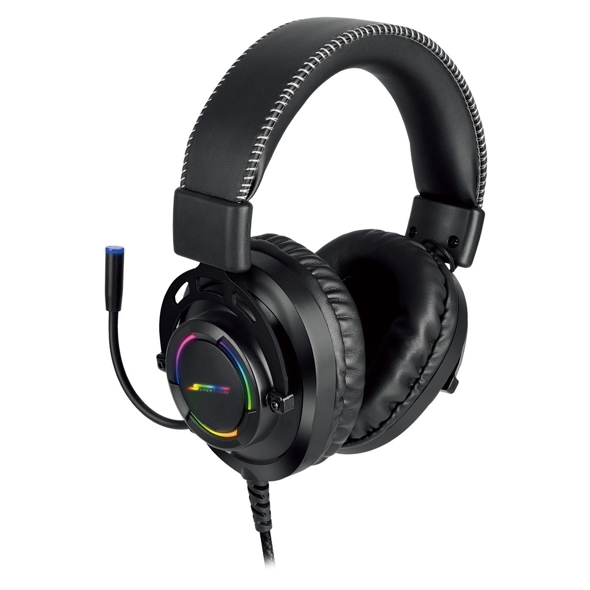 Headset Gamer SuperFrame AURA, 7.1 Surround, RGB, USB, Black