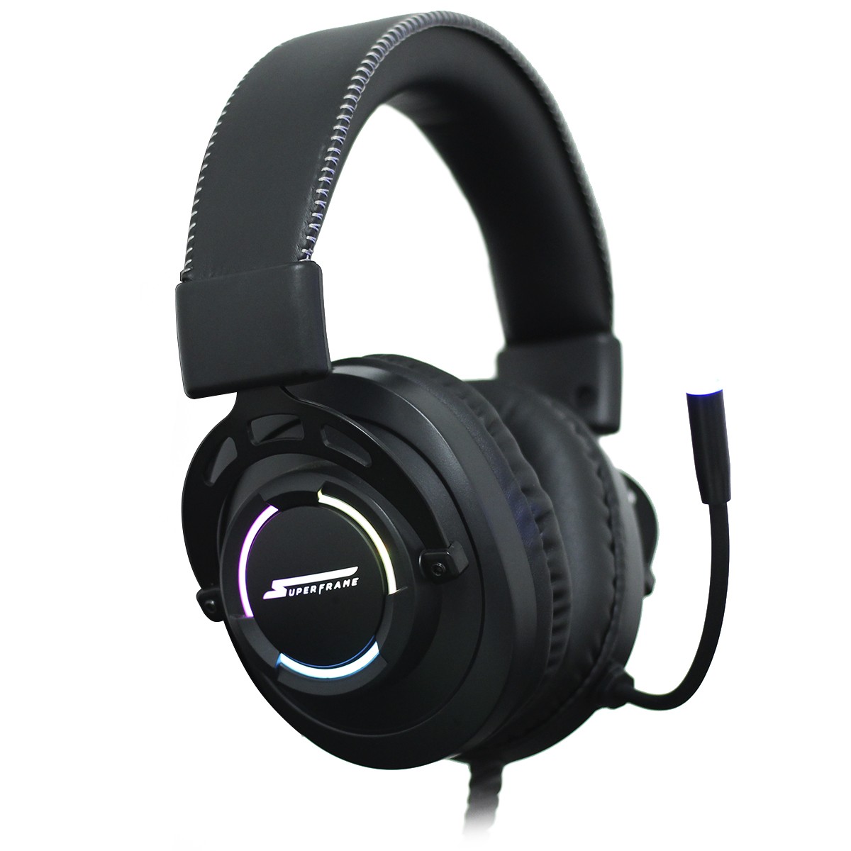 Headset Gamer SuperFrame AURA, 7.1 Surround, RGB, USB, Black