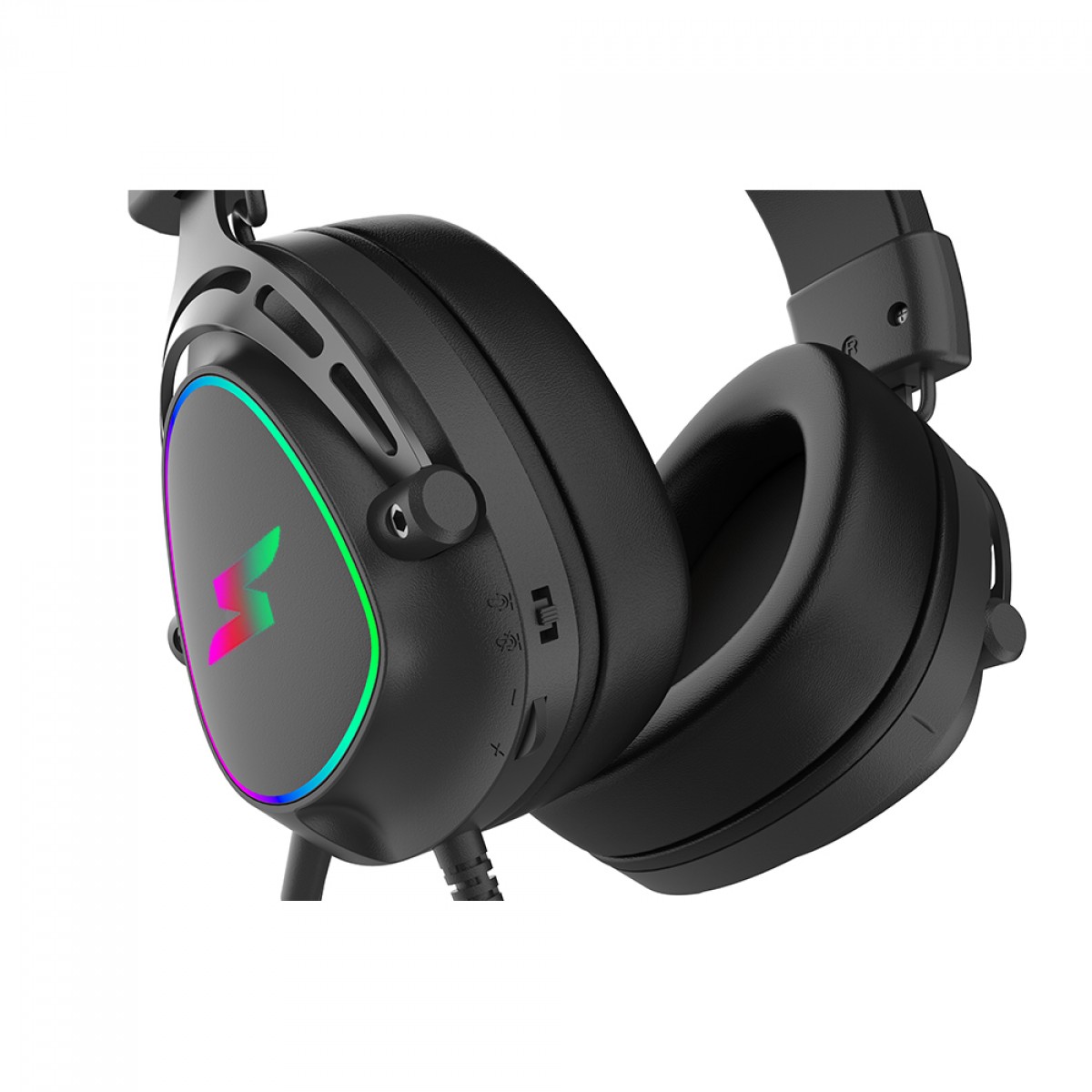 Headset Gamer SuperFrame Sound, Surround 7.1, Drivers de 50mm, RGB, USB, Black, SF-HS-SD7CR3B