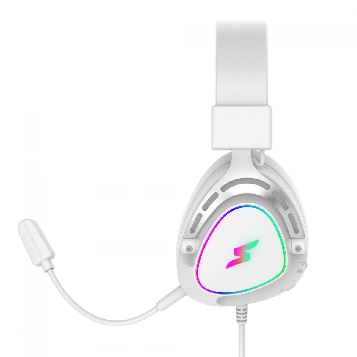 Headset Gamer SuperFrame Sound, Surround 7.1, Drivers de 50mm, RGB, USB, White, SF-HS-SD7CR3W - Open Box