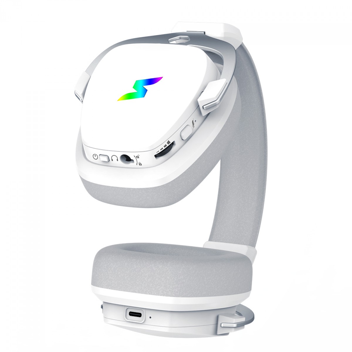 Headset Gamer SuperFrame Wind, RGB, Wireless, Drivers de 50mm, White, SF-HS-WD7WRU