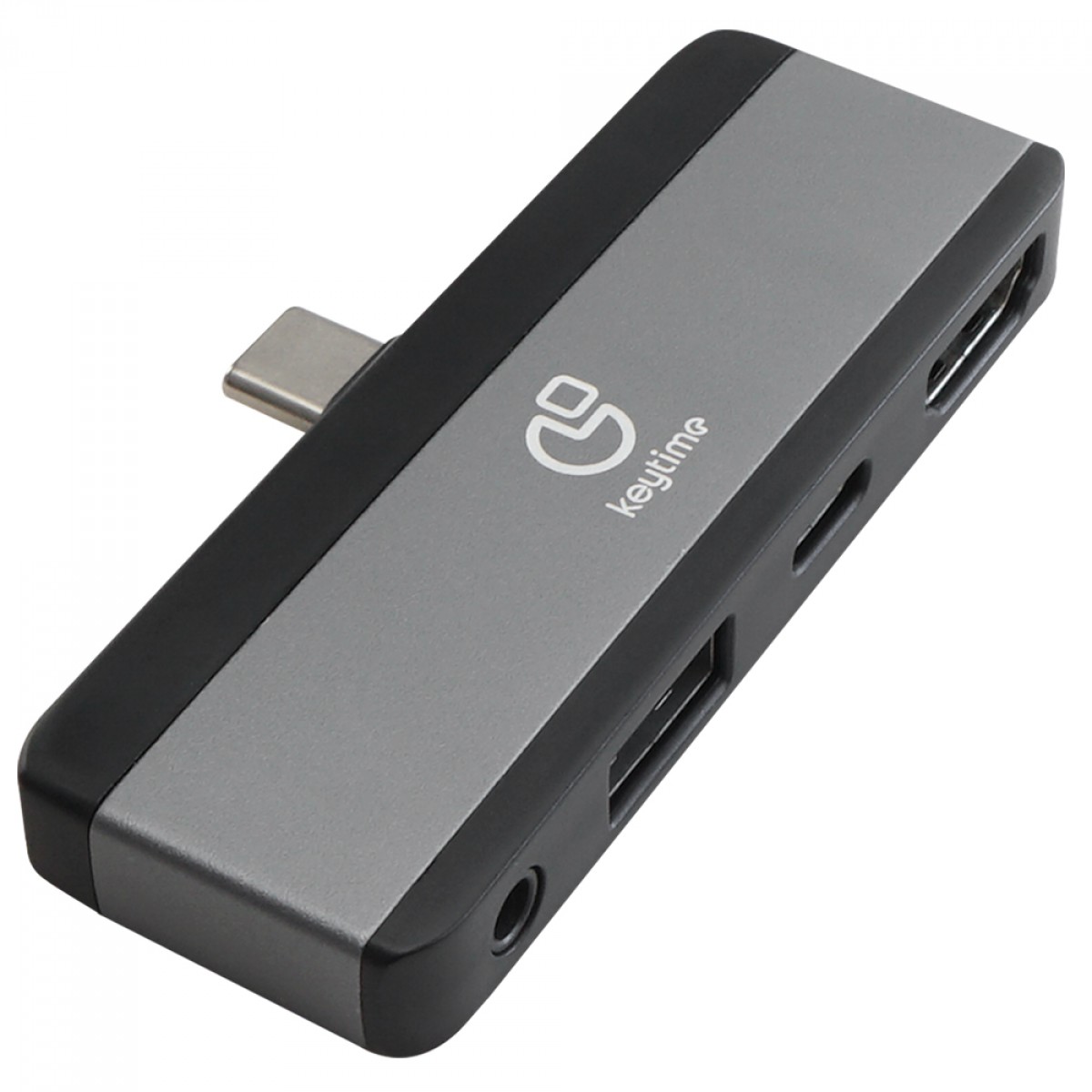 Hub Adaptador 4 em 1 Keytime HubStation, Tipo-C para HDMI+USB+USB Tipo-C+3.5mm, KYT00033
