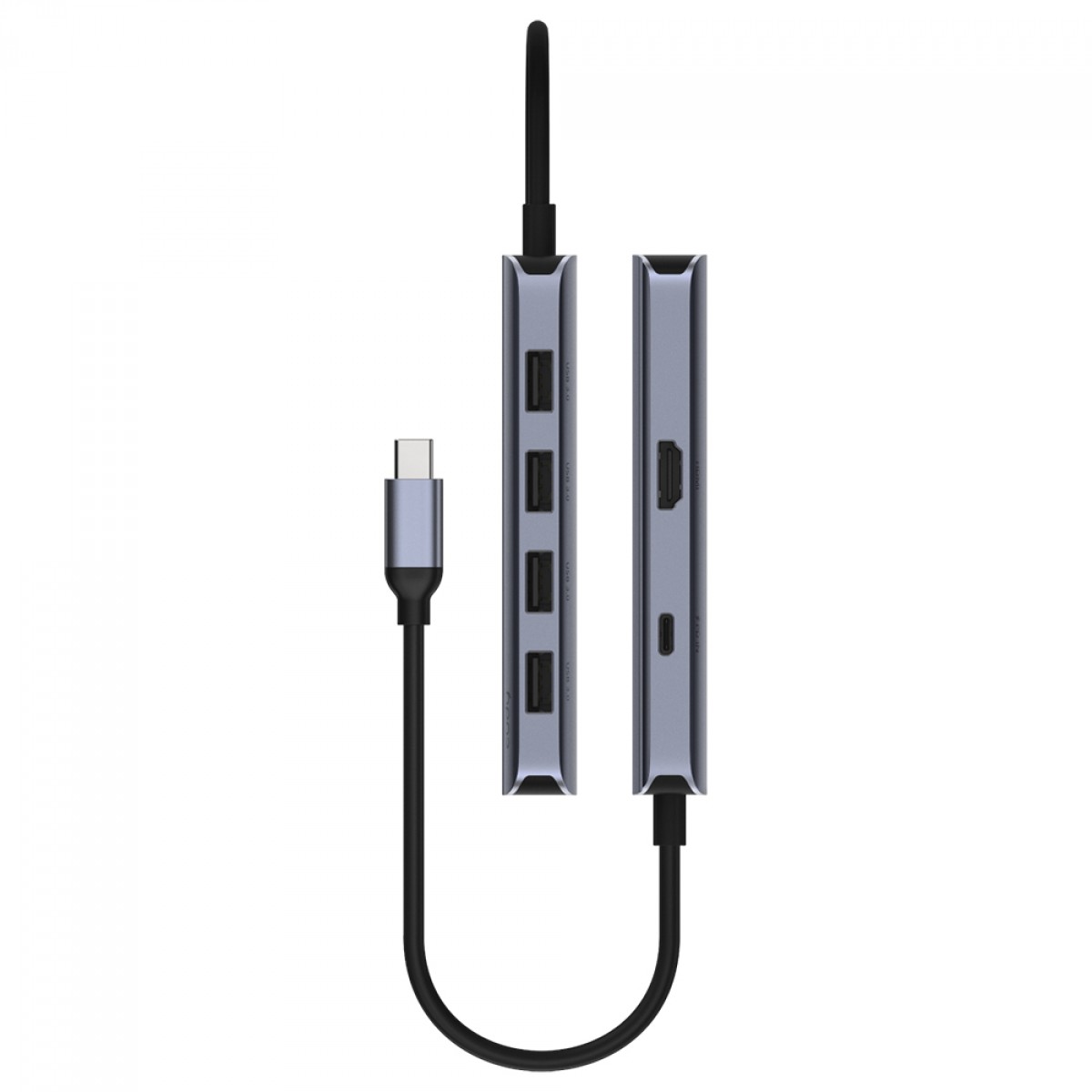 Hub Adaptador 6 em 1 Cudy UH500, Tipo-C para HDMI 1.4+USB 3.2+USB Tipo-C