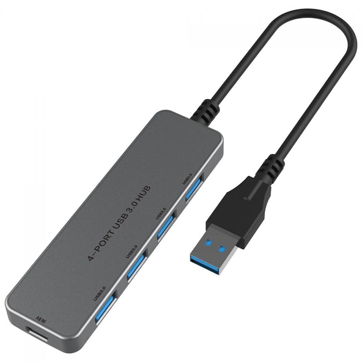 Hub Adaptador Hikvision 4 em 1, USB-3.0 Para USB 3.0, Cinza, HS-HUB-DS401