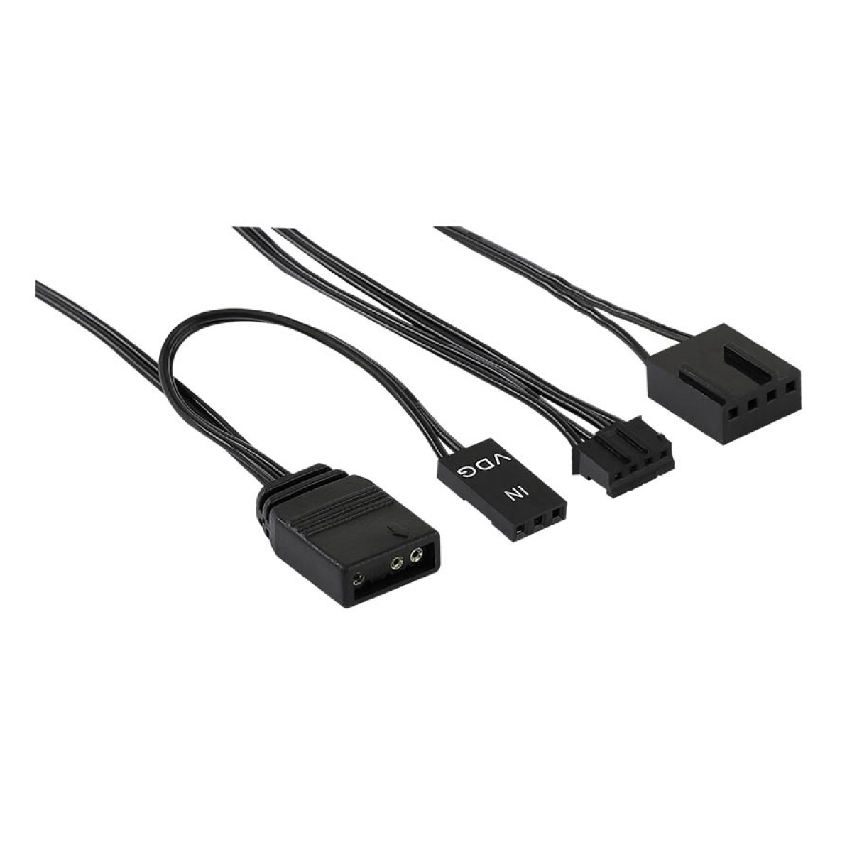 Hub Controlador de Fan Aerocool H66F RGB, Com 6 saídas de 6 pinos e 2 de 3 pinos 5V ARGB