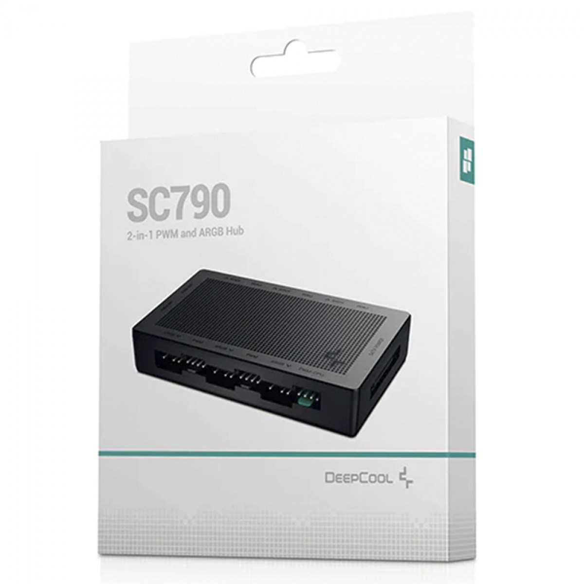 Hub PWM e ARGB 2-em-1 DeepCool SC790, 6 Portas, 5V, Black, R-SC790-BKNSNN-G