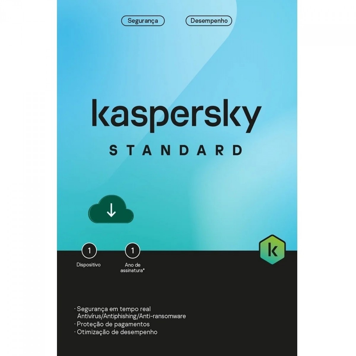 Kaspersky Antivírus Standard, 1 dispositivo, 12 meses ESD, Digital para Download, KL1041KDAFS