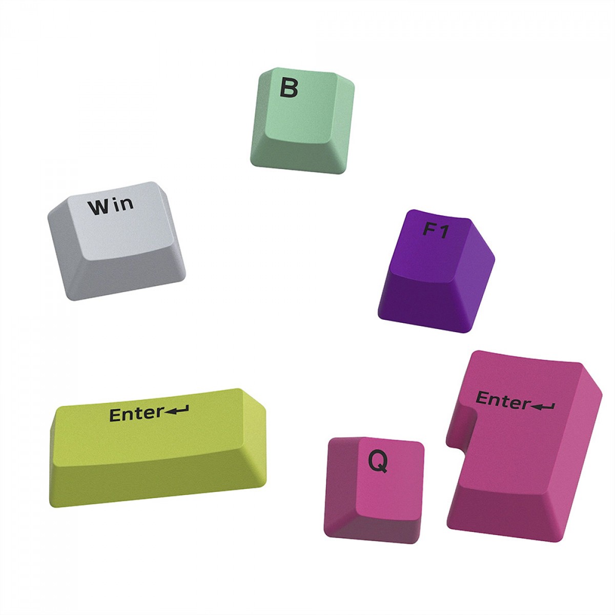 Keycaps Akko Rainbow Gradiant , OEM, PBT, ANSI, 132 Teclas